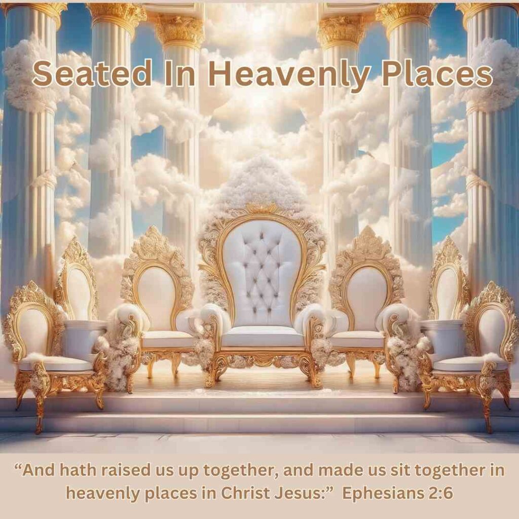 God's throne room with chairs for us by His side.